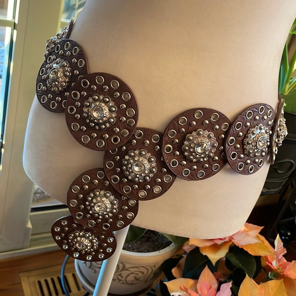 Nocona Accessories - Nocona Wide Concho Disk Belt